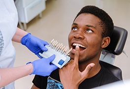 Man sitting in a dentist’s chair