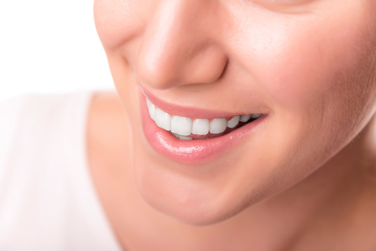 closeup of person smiling